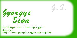 gyorgyi sima business card